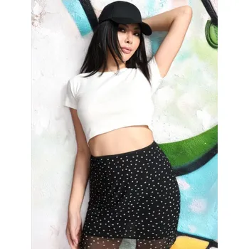 Dámské tričko Sinsay - Crop top - bílá - 8671J-00X - 8671J-00X-XXS-1