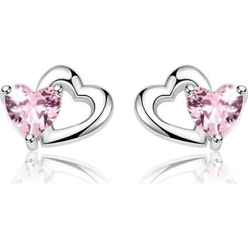 Náušnice Elenys stříbrné peckové náušnice Srdce