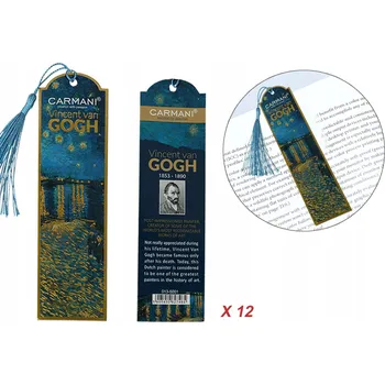 Obraz Sada 12 záložek do knihy - V. van Gogh, Hvězdná noc nad Rhônou (CAR