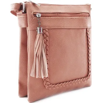 Kabelka Růžová crossbody dámská kabelka Bakest