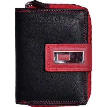 Peněženka Dámská kožená peněženka 1645 černá + červená, Old River