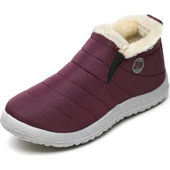 Pánská zimní obuv Zimní slip-on boty s teplou podšívkou Velikost: 41, Barva (Varianta): Wine Red N