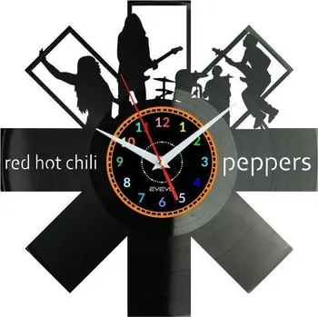 Hodiny RED HOT CHILI PEPPERS HODINY NÁSTĚNNÉ DEKORATIVNÍ MODERNÍ VINYLOVÁ DESKA W