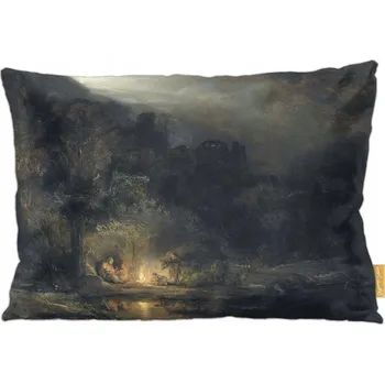 Polštář Polštář Krajina s odpočinkem během Útěku do Egypta Rembrandt