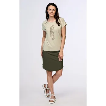 Dámská sukně Funkční rovná khaki dámská sukně s tvarovanou délkou 177 sil velikost 4XL