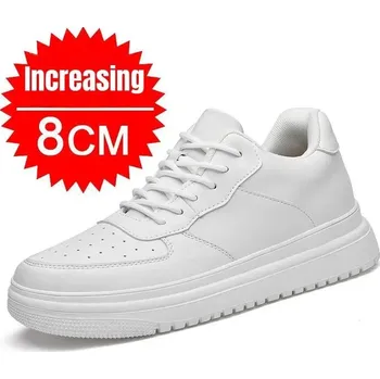 Pánské tenisky Pánské tenisky se zvýšenou platformou Velikost: 39, Barva (Varianta): white 8cm