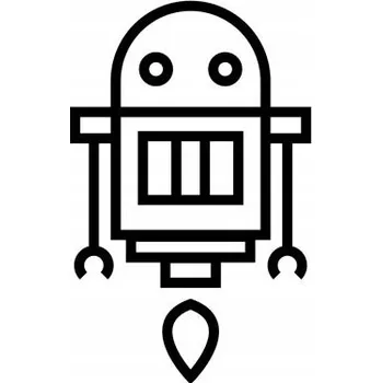 Samolepící dekorace Samolepka na stěnu robot kosmický 15x9cm