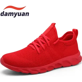 Pánské tenisky Prodyšné běžecké tenisky s ultra lehkou konstrukcí Barva: Červená, Velikost: 36