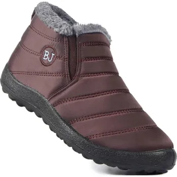 Pánská zimní obuv Zateplené unisex boty vhodné na zimu a doma Barva: Hnědá, Velikost: 40