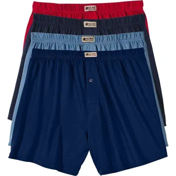 Boxerky Blancheporte Sada 4 jednobarevných trenýrek červená+modré odstíny 85/92