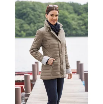 Dámská parka 3Pagen Prošívaná bunda hnědošedá S