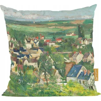 Polštář Polštář Auvers, panoramatický pohled Paula Cézanna