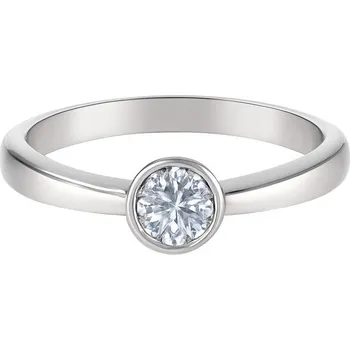 Prsten Zlatý 585/1000 prsten z bílého zlata se zirkonem 5001BK