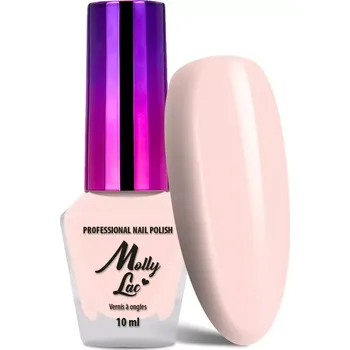 Přípravek na nehty Klasický lak na nehty, 10ml - Molly 304 (jemně růžový lak na nehty, vysoký lesk, výdrž až 12 dní) (Růžový lak na nehty, 10ml)