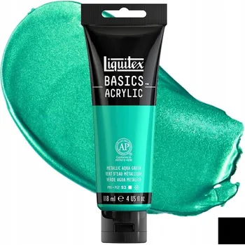 Výtvarná barva Akrylová Barva Liquitex Basics Acrylic 118ml 339 Metalická tyrkysová zelená