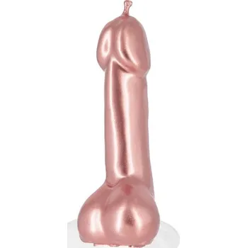 Žertovný předmět Růžová svíčka - Penis - 10 cm
