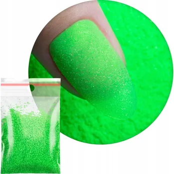 MOLLYLAC prášek Ozdoby Na Nechty 20g kosmetický neonově zelený třpytivý Č. 14