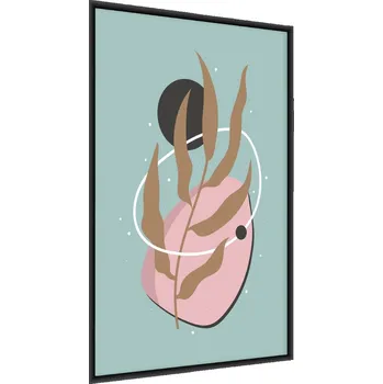 Obraz Plakát v rámu LISTY na abstraktním pozadí 50x70