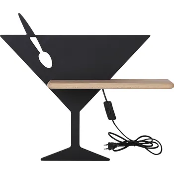 Nástěnné svítidlo Nástěnné LED svítidlo Piccolo černé dřevěné moderní do dětského pokoje a ložnice