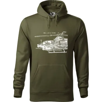 Dámská mikina Mikina - Vrtulník BELL AH-1Z VIPER - CZ Barva: Military (69), Velikost: XXL, Střih: Pánské