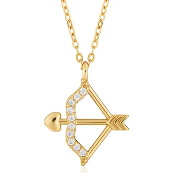 Řetízek Olivie Stříbrný náhrdelník AMORŮV ŠÍP GOLD 9800 Ag 925; ≤2,3 g.