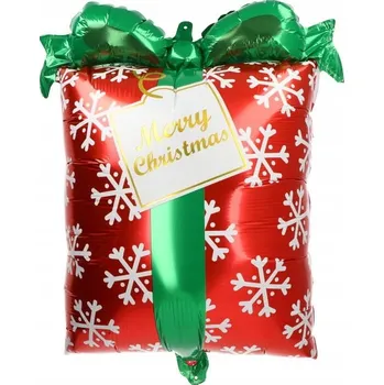 Balónek BALÓNEK 22" VÁNOČNÍ DÁREK MERRY CHRISTMAS VESELÉ VÁNOCE