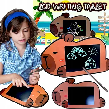 Magnetická kreslící tabulka KAPYBARA TABLET NA KRESLENÍ PRO DĚTI VZDĚLÁVACÍ TABULE BAREVNÁ OBRAZOVKA