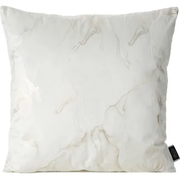 Povlak na dekorativní polštářek Povlak na polštář 45x45 Velur NAIRA krémová+zlatá Eurofirany k závěsům