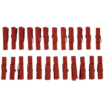 Kolíčky dřevěné červené dekorační 35mm