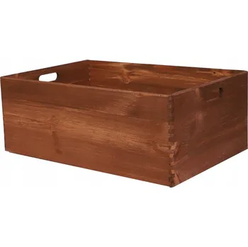 Obraz Dřevěná Bedna S-02 / 23x60x40 cm - Hnědá