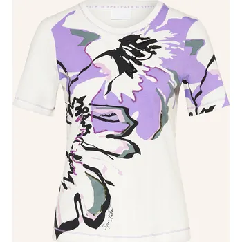 Dámské tričko Sportalm Dámské Tričko S Flitry, bílá / černá / fialová, 42