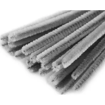 Hobby drát Chlupaté drátky na tvoření Ø6 mm délka cca 30 cm Varianta: 27 šedá, Balení: 20 ks 24766/32808/234563