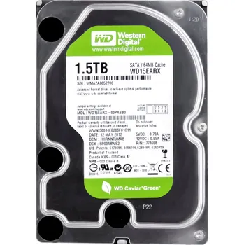 Interní pevný disk Pevný disk Western Digital Caviar Green WD15EARX 1,5 TB SATA III 3,5"