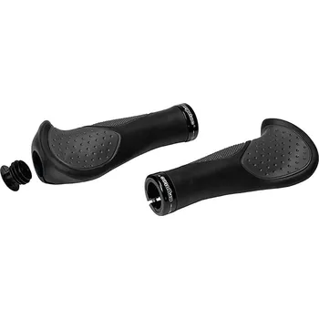 grip Gripy MTB-ATB Ergotec Frisco 2Silikon, 140/140mm pro pár cerná/šedá