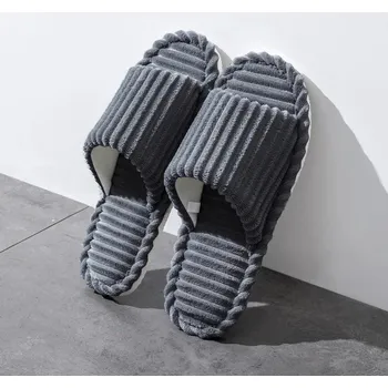 Dámské pantofle Domácí pantofle s otevřenou špičkou pro jaro a podzim Barva: Šedá, Velikost: 38-39