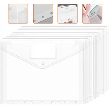 Obálková složka A4 s patentním zapínáním, průhledná, 50 kusů