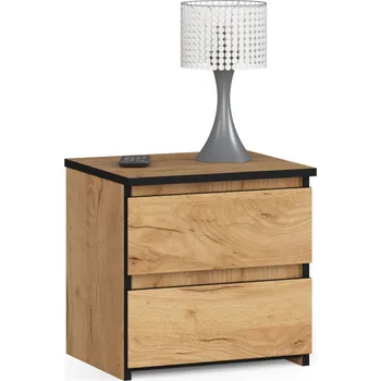 Noční stolek Noční stolek CL2 40 cm se 2 zásuvkami - dub craft