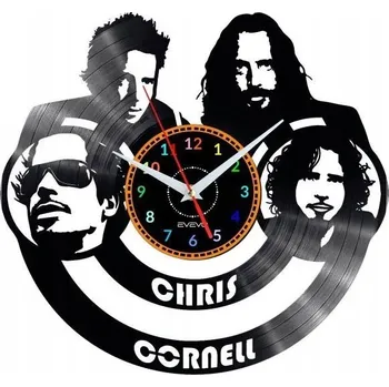 Hodiny CHRIS CORNELL HODINY NÁSTĚNNÉ DEKORATIVNÍ MODERNÍ VINYLOVÁ DESKA VINYL N