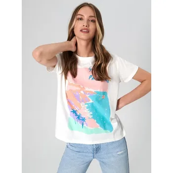 Sinsay - Tričko s potiskem - krémová - 8063J-01X - 8063J-01X-XS