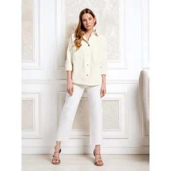 Sinsay - Džíny high waist straight - bílá - 1169F-00J - 1169F-00J-34