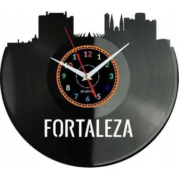 Hodiny FORTALEZA NÁSTĚNNÉ HODINY DEKORATIVNÍ MODERNÍ VINYLOVÁ DESKA VINYL JAKO DÁREK