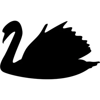 Samolepící dekorace Samolepka na stěnu labuť pták 8x15cm