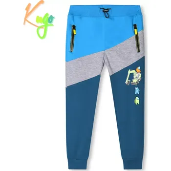 Dětské tepláky KUGO TM8207 petrol/šedá/tyrkys vel.98