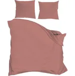 JEDNOBAREVNÉ RŮŽOVÉ POVLEČENÍ STARORŮŽOVÁ BAVLNĚNÝ SATÉN 220x200