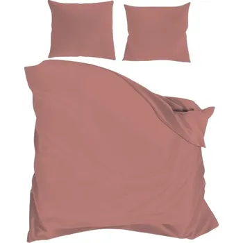 Povlečení JEDNOBAREVNÉ RŮŽOVÉ POVLEČENÍ STARORŮŽOVÁ BAVLNĚNÝ SATÉN 220x200