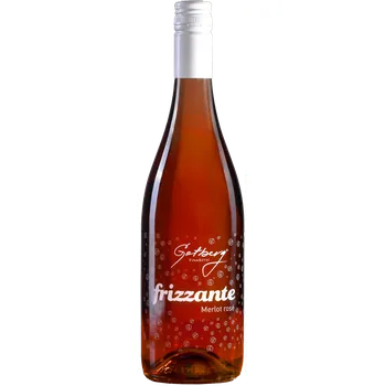 Víno Frizzante Merlot Rosé 2022, perlivé víno, Gotberg, polosuché