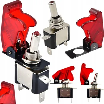 Elektroinstalace pro motocykl Přepínač LED TOP-GUN topgun 12V červený