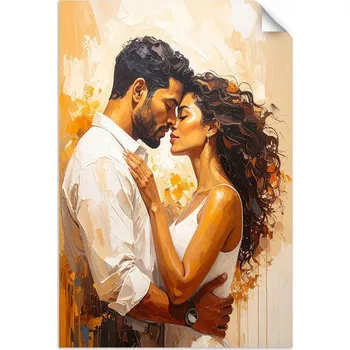 Obraz SAMOLEPKA NA STĚNU do MLADISTVÉHO POKOJE Zamilovaný Pár 20x30