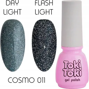 Lak na nehty Odrazivý hybridní lak na nehty Toki-Toki Cosmo 11 modrozelený 5 ml