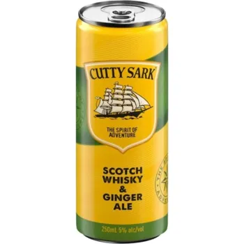 Míchaný nápoj Cutty Sark Scotch Whiskey & Ginger Ale RTD 0,25l 5%